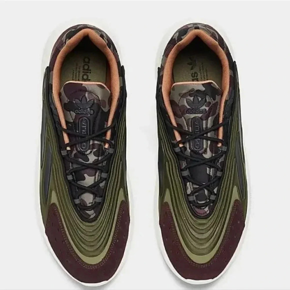 ADIDAS ORIGINALS Ozelia Men's Sneakers Olive Strara Mesa Black - Picture 5 of 11